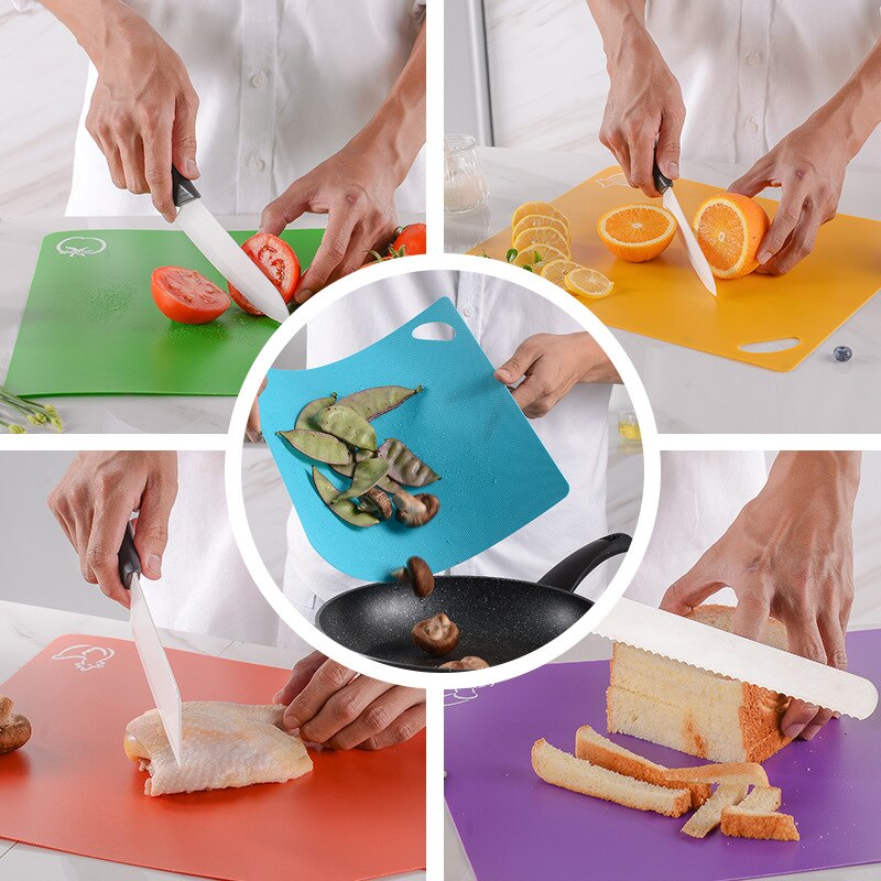 Cutting Board Multifunctional Plastic Nonskid Cutting Board 6 Piece Health Environmental Protection Ultra-thin Cutting Board