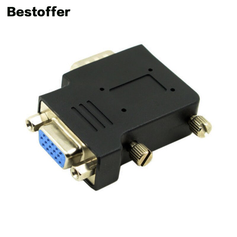 VGA 90° Side Elbow Adapter HDB15Pin Male to Female Right/Left TV Computer Projector Interface