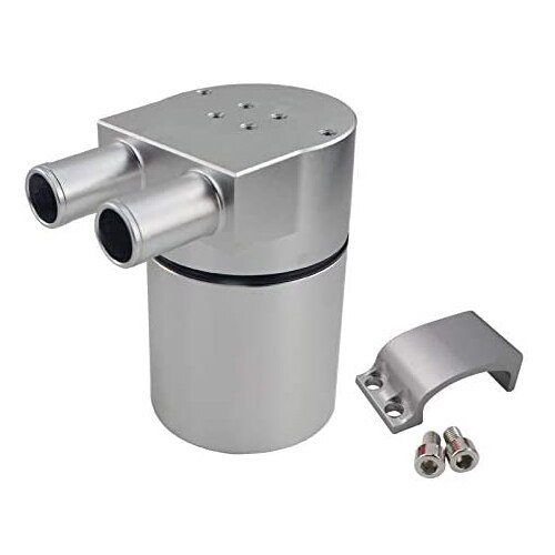 Car Oil Catch Can Kit Reservoir Fuel Tank 19mm for BMW N54 Engines for E90 E92 E93 E60: SILVER