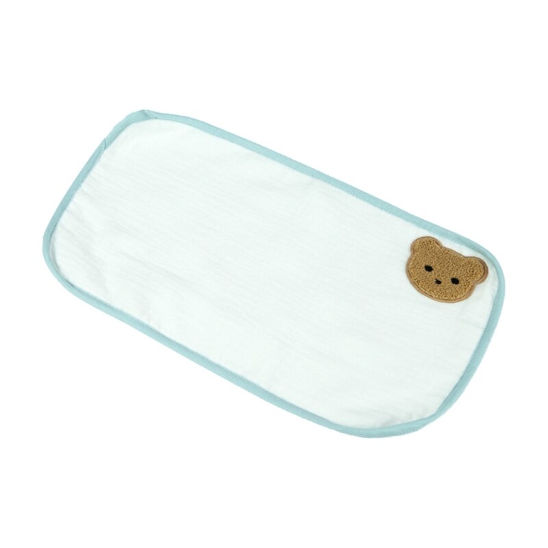 Serviette d'alimentation pour bébé, mouchoir en coton Anti-crachat, tissu pour le visage: White