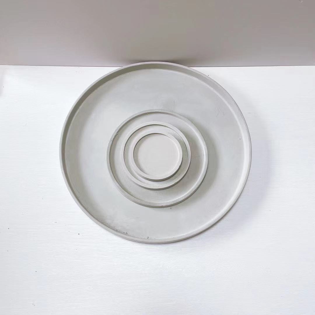 Silicone Kitchen tray Mold Rectangle Tray Mold Base Tray Silicone Mold Terrazzo Round Plate Concrete Epoxy Clay Plaster Mold