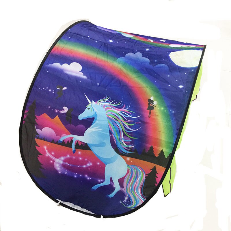 Tente de rêve pour enfants | Tente de lit Pop-up pour bébé, style fantaisie dessin animé, pliante, théâtre, neige, confortable, couchage pour bébé: unicorn