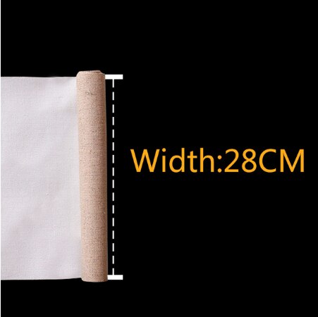 Linnen Blend Primed Leeg Canvas Voor Schilderen Laag Olieverf Doek 1M Een Roll ,28/38/48/58 Breedte: width 28cm