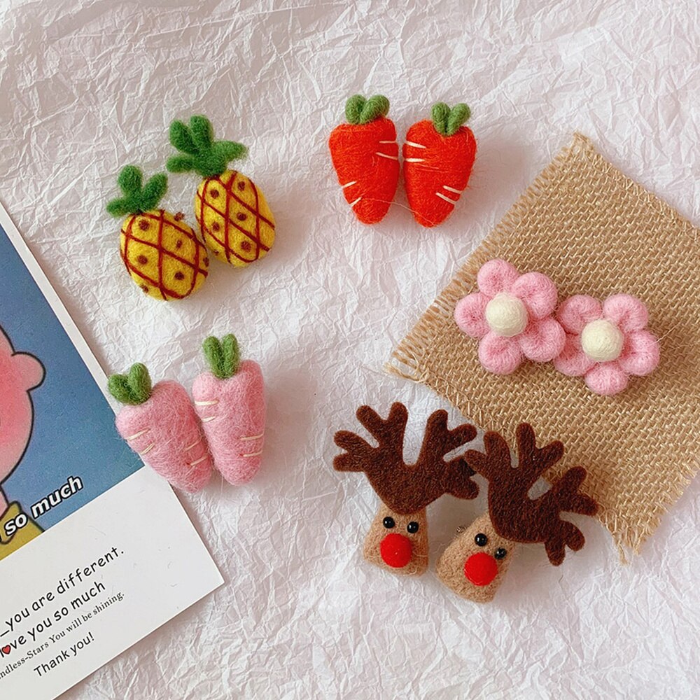 Broche de fieltro en forma de flor para niños, alfileres adorables con broche para niños, ropa de ramillete, 5 uds.