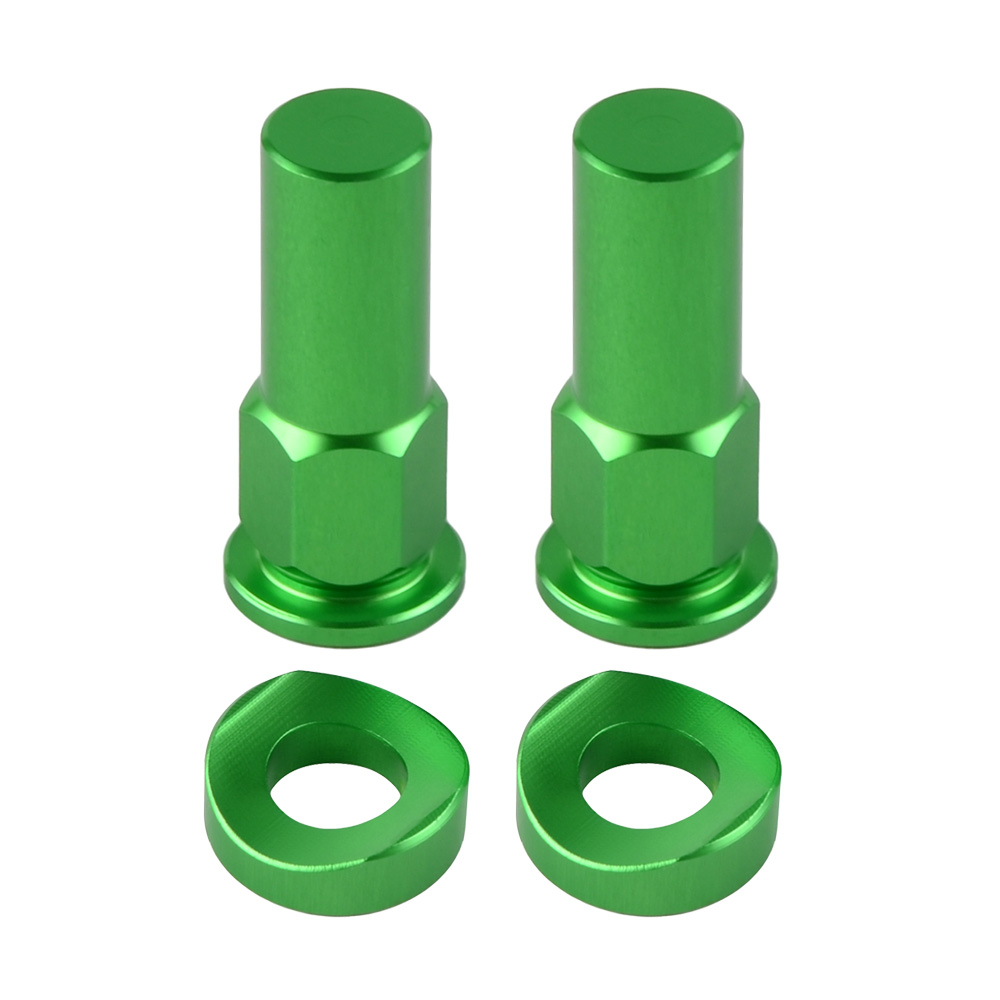 Schmutz Grube Fahrrad 8x 1,25mm Reifen Luft Klemme Schraube Felge sperren murmeln Abstandshalter Ventil Stengel Deckel für Honda Yamaha suzuki Kawasaki KTM SX F EXC F: Grün