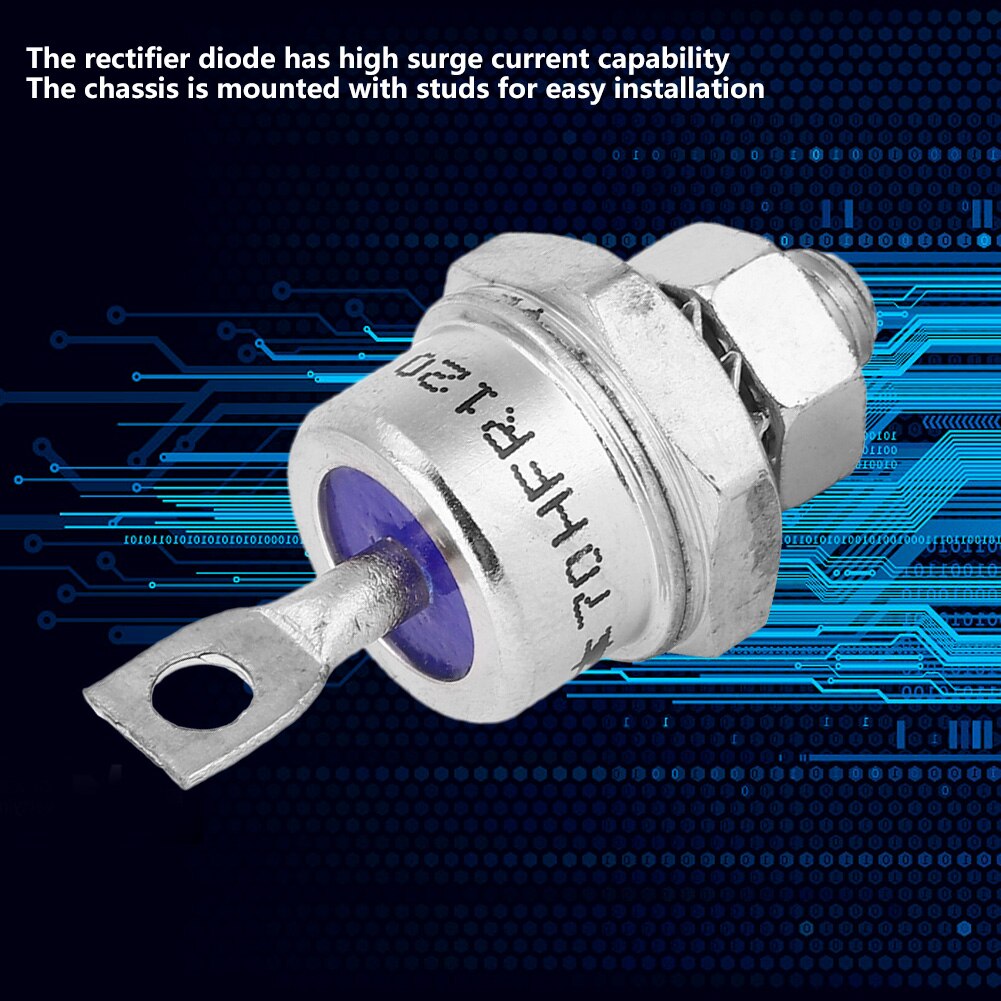 5 par ensretterdiode spiral 70 hfr 120/70 hf 120 velegnet til opladning af batterier, konverter og strømforsyning