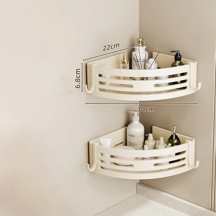 Bathroom Rack Without Punching Wall-Mounted Corner Rack Space Aluminum Bathroom Organizer Storage Rack Bathroom Kitchen Bathroom: Yellow