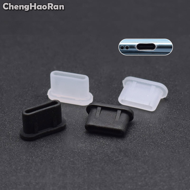 ChengHaoRan 5pc Type-C Dust Plug USB Charging Port Protector Silicone Cover for Samsung S10 S9 S8 Huawei P10 P20 P30 Smart Phone