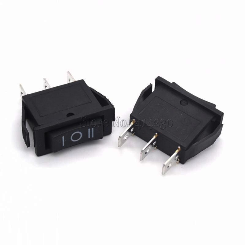 Kcd 3 vippekontakt 16a 250v 20a 125 vac 2 pin /3 pin on-off on-off -on 2 / 3 position kcd 3-102/n 15*32mm power switch reset switch: 3 pin 3 position sort