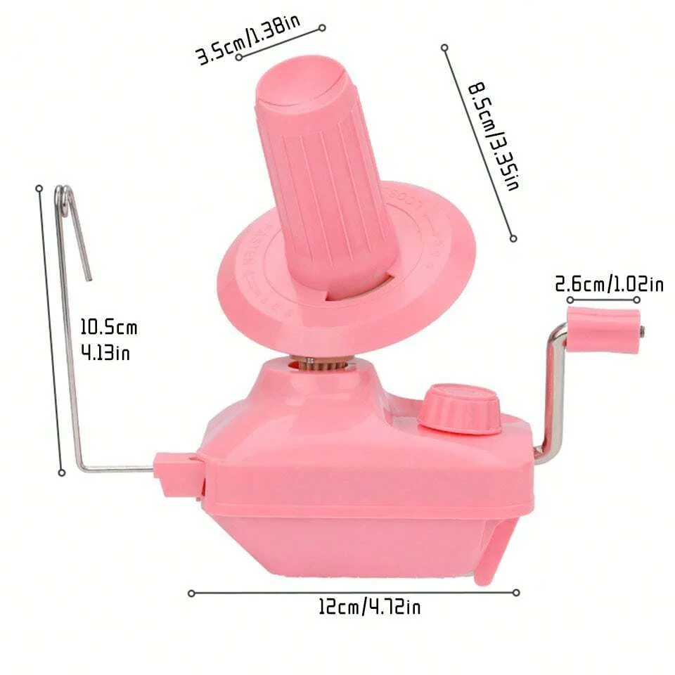 Manual Handheld Fiber Wool for DIY Sewing Making String Ball Hand Operated Yarn Winder Thread Skein Cable Winder Machine: light yellow