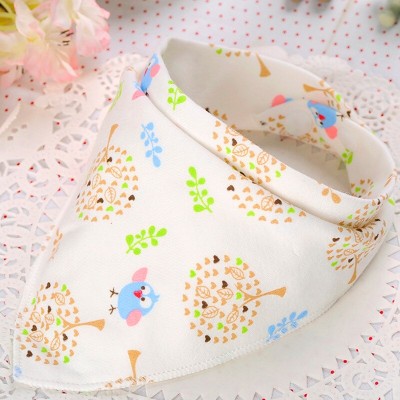 Dubbele Lagen Katoenen Baby Bandana Slabbetjes Burp Doeken Mooie Cartoon Dier Ster Beby Kids Dribble: A17