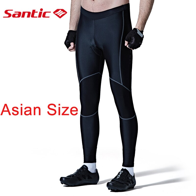 Santic Mannen Fietsen Broek Pro Fit Coolmax 4D Pad Shockproof Reflecterende Broek Fiets Anti-Pilling Fietsen Kleding Fiets Broek: Xxl