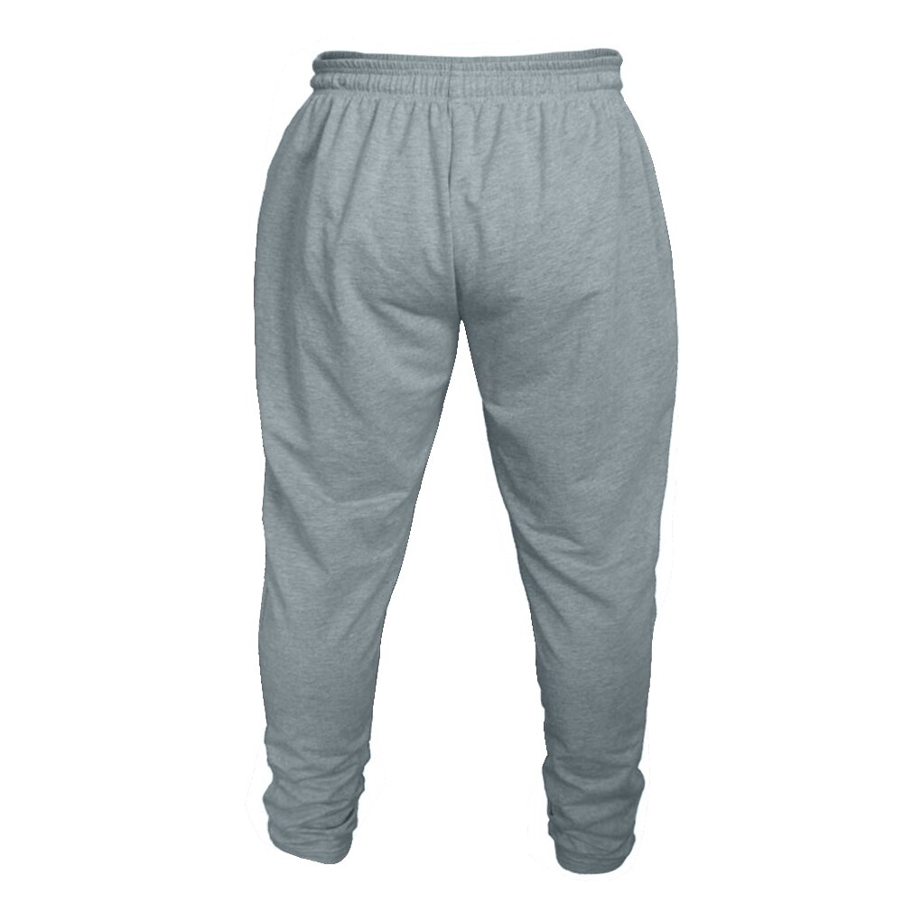 Pantalones de gimnasio para hombre culturismo entrenamiento Fitness ejercicio Slim Fit pantalones de algodón bolsillos gris negro ropa músculo vivo