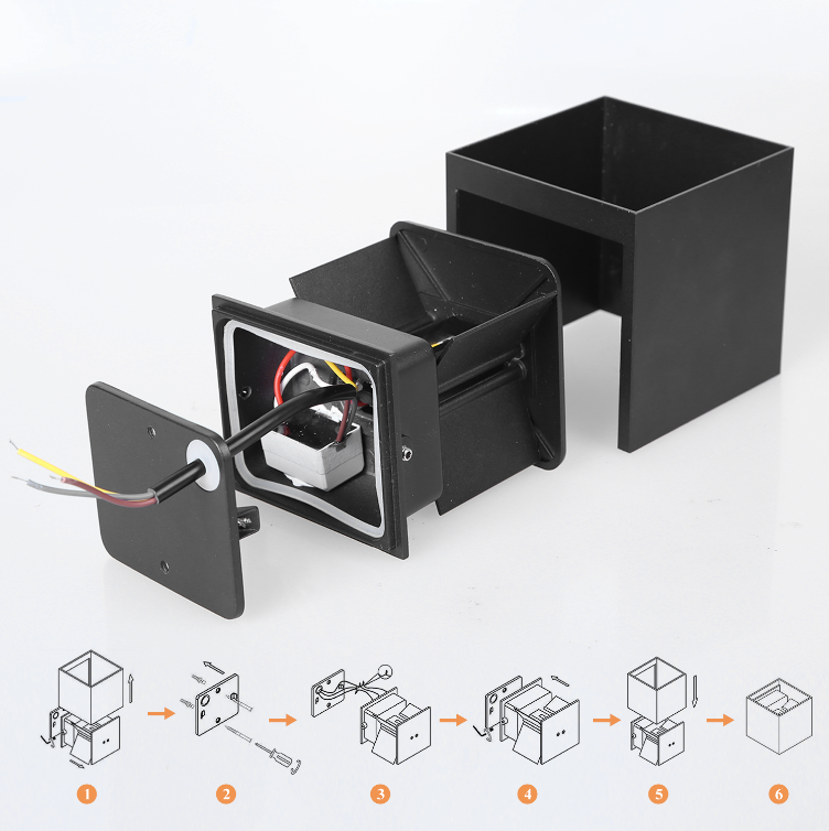 6W 12W Lampada Luminaria Led Aluminium Muur Lightrail Project Vierkante Led Lamp Bedrakamer Slaapkamerverlichting