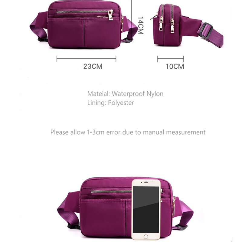 Vento Marea – sac à main de voyage pour femmes, sacoche de poitrine étanche en Nylon, ceinture à bandoulière, grande capacité, Sport,