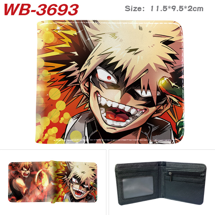 My Hero Academia Cartoon Short Wallet Anime Coin Purse with Card Holder