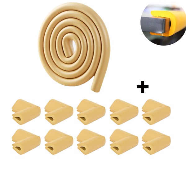 2M de protección de la infancia equipo bebé de seguridad para niños muebles ángulo Protector para Borde de esquina en forma de U de vidrio de de cintas: U corner set Wood