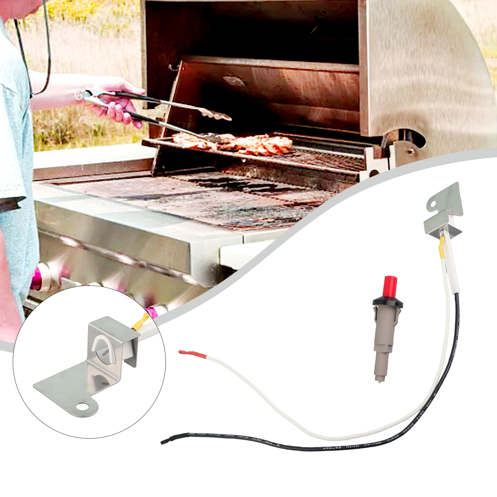 Kit d'allumage de remplacement de brûleur à gaz 60092, pour Weber Q300 Q3000, gril à gaz, pièces de cuisson pour barbecue, accessoires