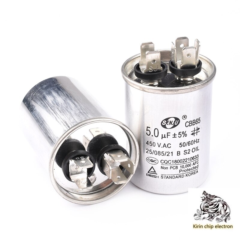 2 stk / parti cbb 65 aircondition kompressor startkondensator 5 / 20 / 25 / 30 / 35 / 40 / 45 / 50 / 60 / 70uf 450v