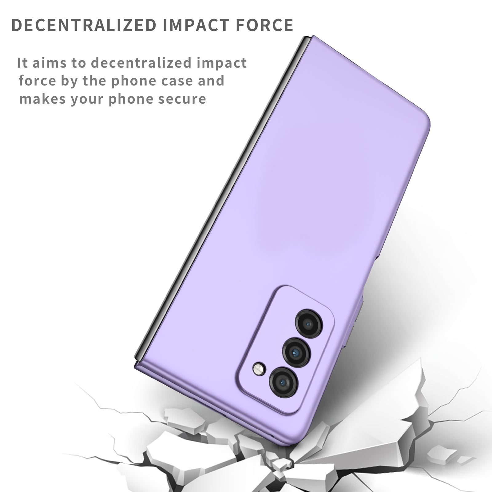Custodia protettiva sottile sottile antigoccia per Samsung Galaxy Z Fold 2 3 Fold3 Fold2 5G telefono antiscivolo Coque Fundas: for samsung Z Fold 2 / Viola