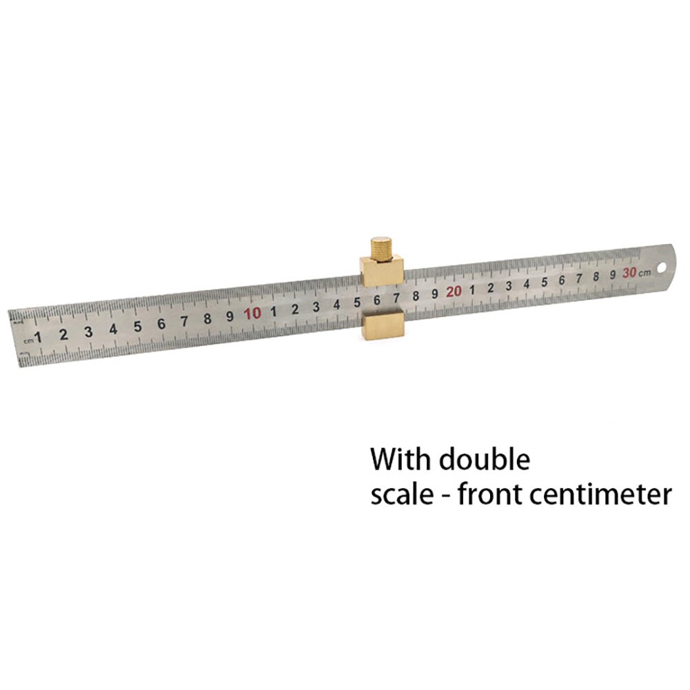 45Degree Angle Scribe Ruler Positioning Block Woodworking Line Locator Steel Ruler Fixed Carpenter Scriber Gaug Woodworking Tool