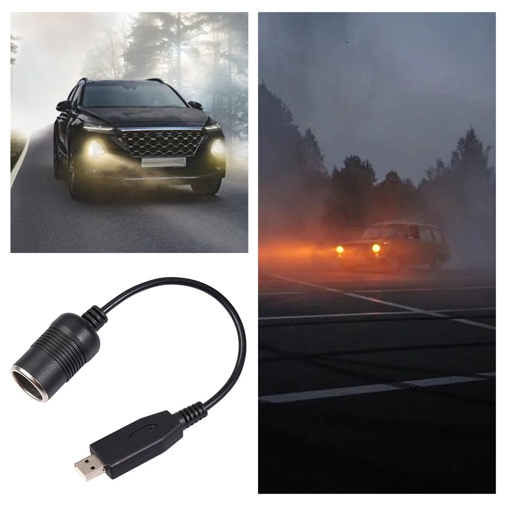 Converter Adapter Wired Controller Usb Port To 12v Boost Power Adapter Cable Car Cigarette Lighter Socket Female Power Cord