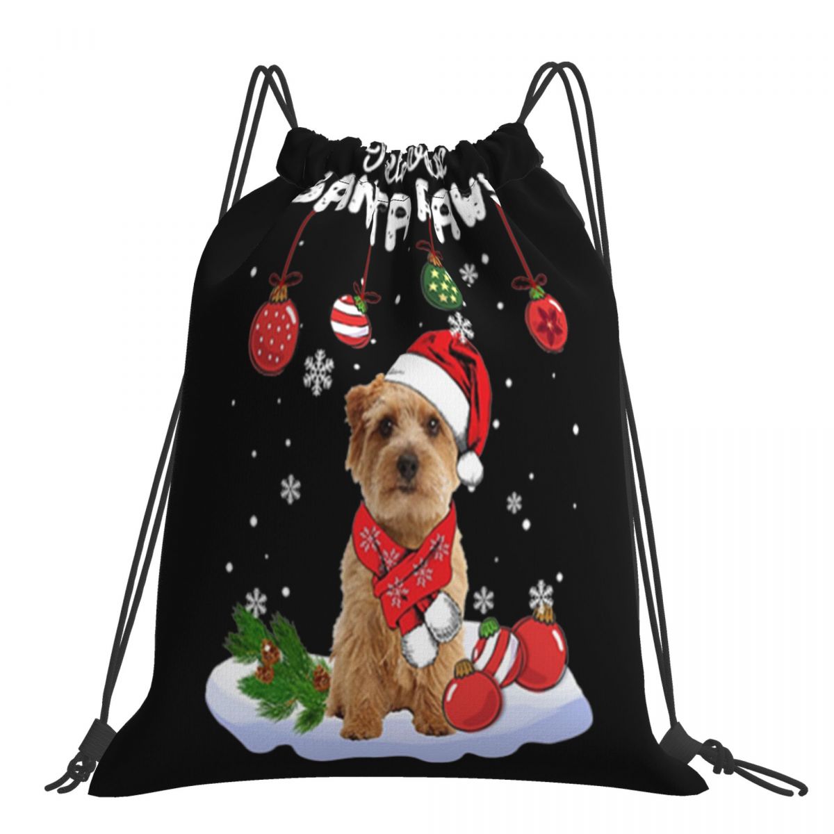 Norfolk Terrier Ik Geloof In Santa Poten Kerst Goedkope Verse Tassen Rugzak Tas: Default Title