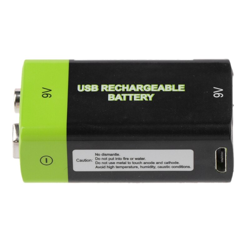 9V 400mAh USB Rechargeable 6F22 Lipo Battery for Multimeter Microphone Remote PXPE