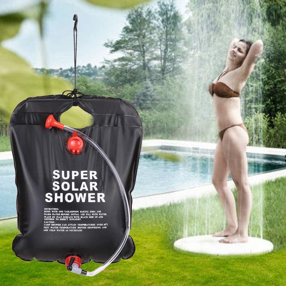 Draagbare Douche Bag Blauw Pvc Reizen Wassen Kit Camping Accessoire Set 5 Gallon/20L Voor Outdoor Reizen Camping/wandelen