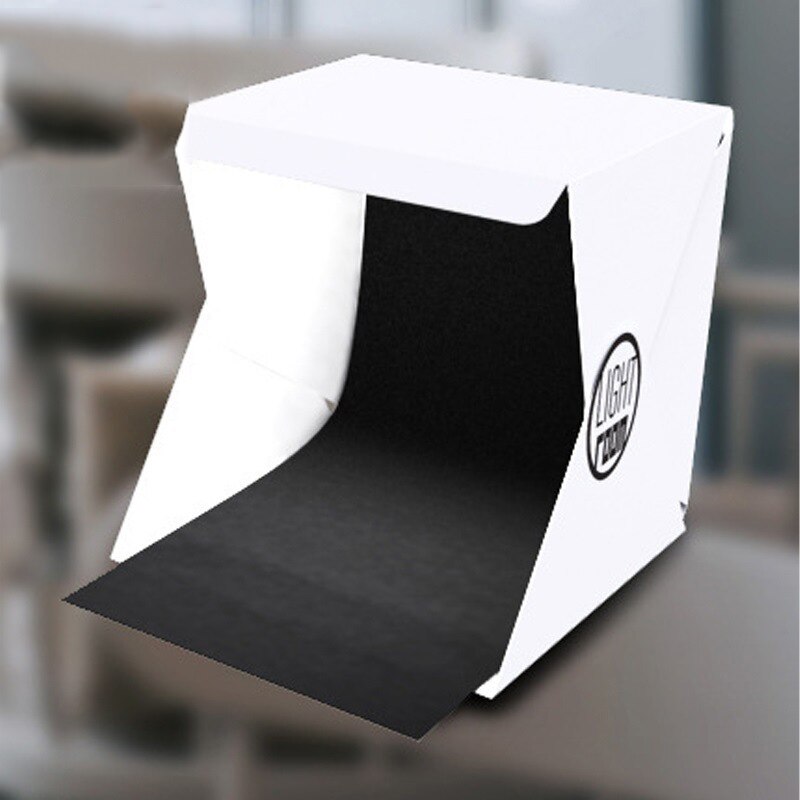 23 cm Mini Vouwen Lightbox Fotografie Foto Desktop Studio LED Light Soft Box Foto Achtergrond Kit Lightbox Voor DSLR Camera