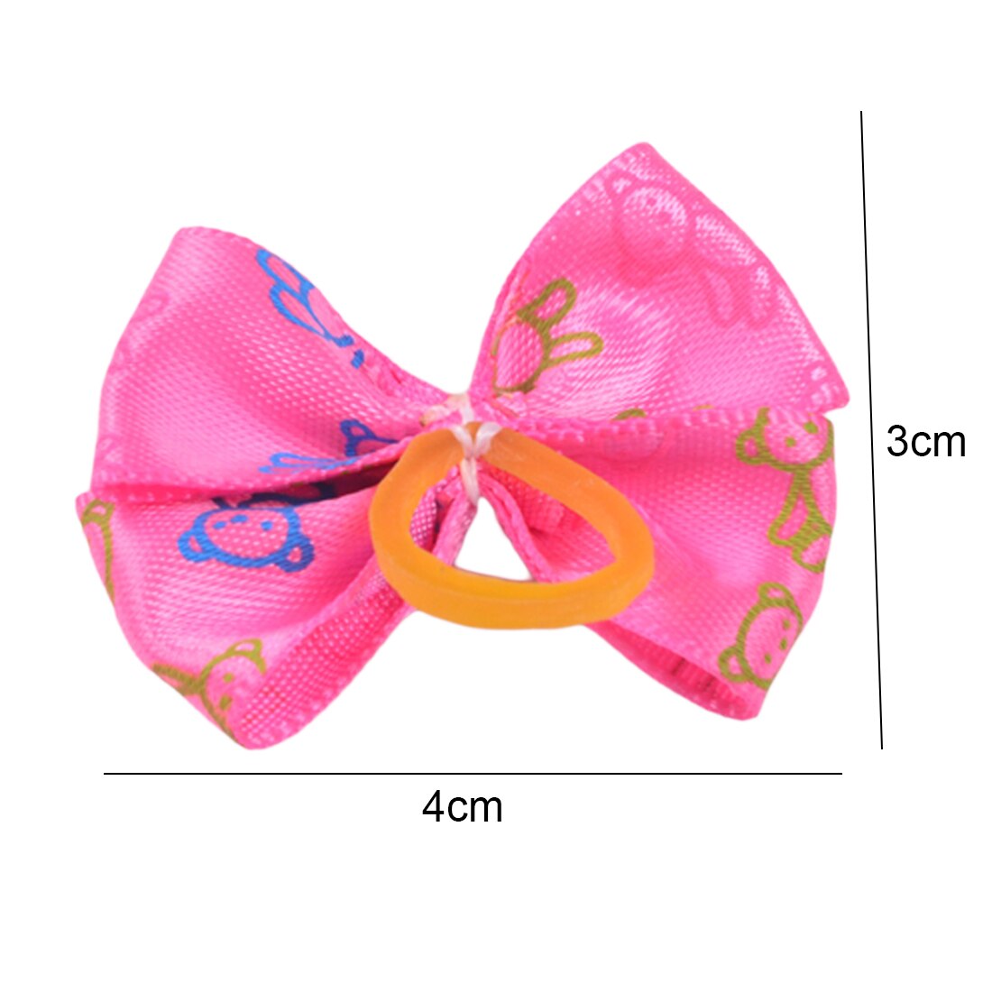 Mix Colors 20Pcs Cute Ribbon Pet Grooming Accessories Handmade Small Dog Cat Hair Bows With Elastic Rubber Band