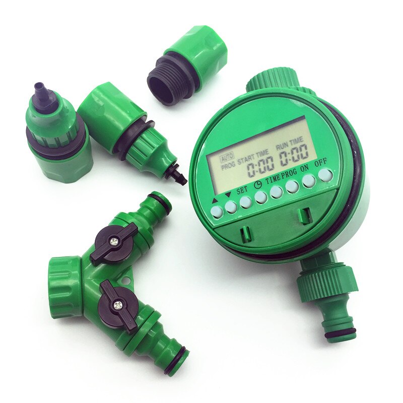 1 set (5 Stuks) automatische irrigatie Watering digitale timer Y Connector 3/4 Externe threadquick connector voor 4/7 of 8/11mm slang