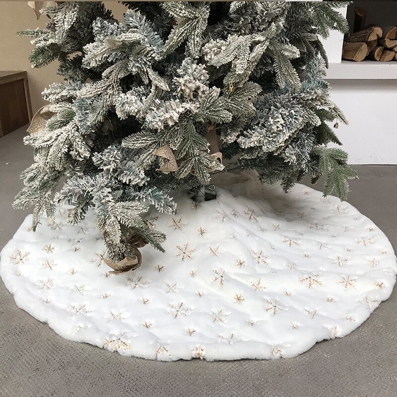 Kerstboom Rokken Faux Fur Kerstboom Voet Tapijt Xmas Boom Rok Mat Onder De Boom Kerstversiering Home Party