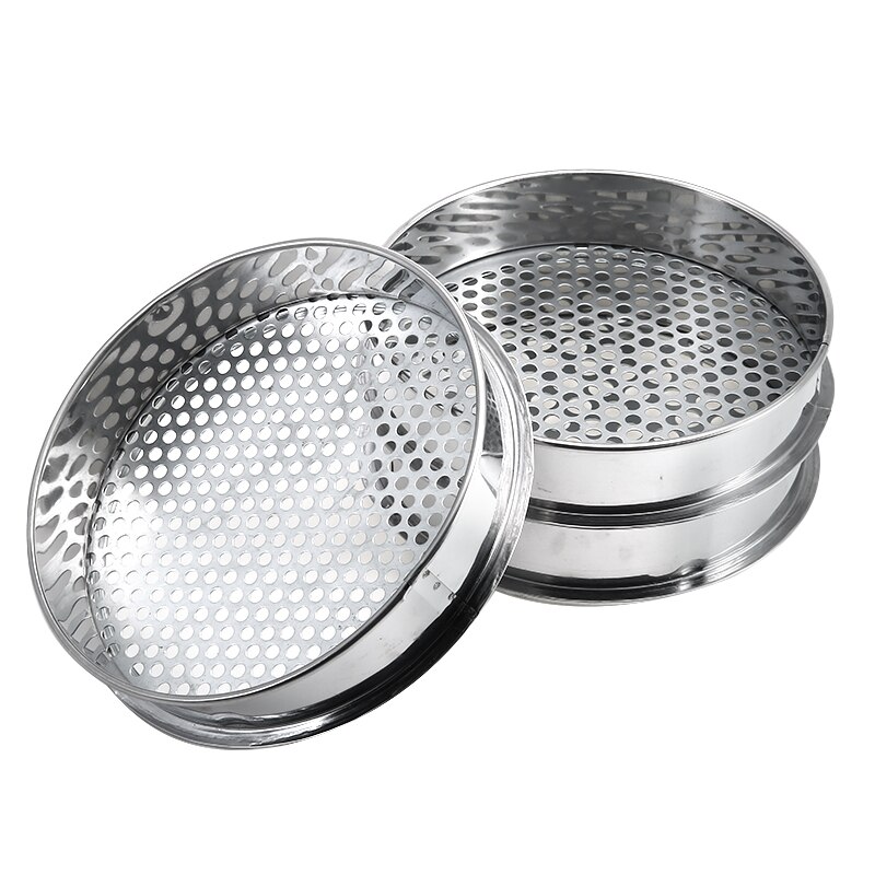 6/7/12mm Holes Metal Garden Sieve Riddle For Composy Soil Stone Mesh Gardening Tool