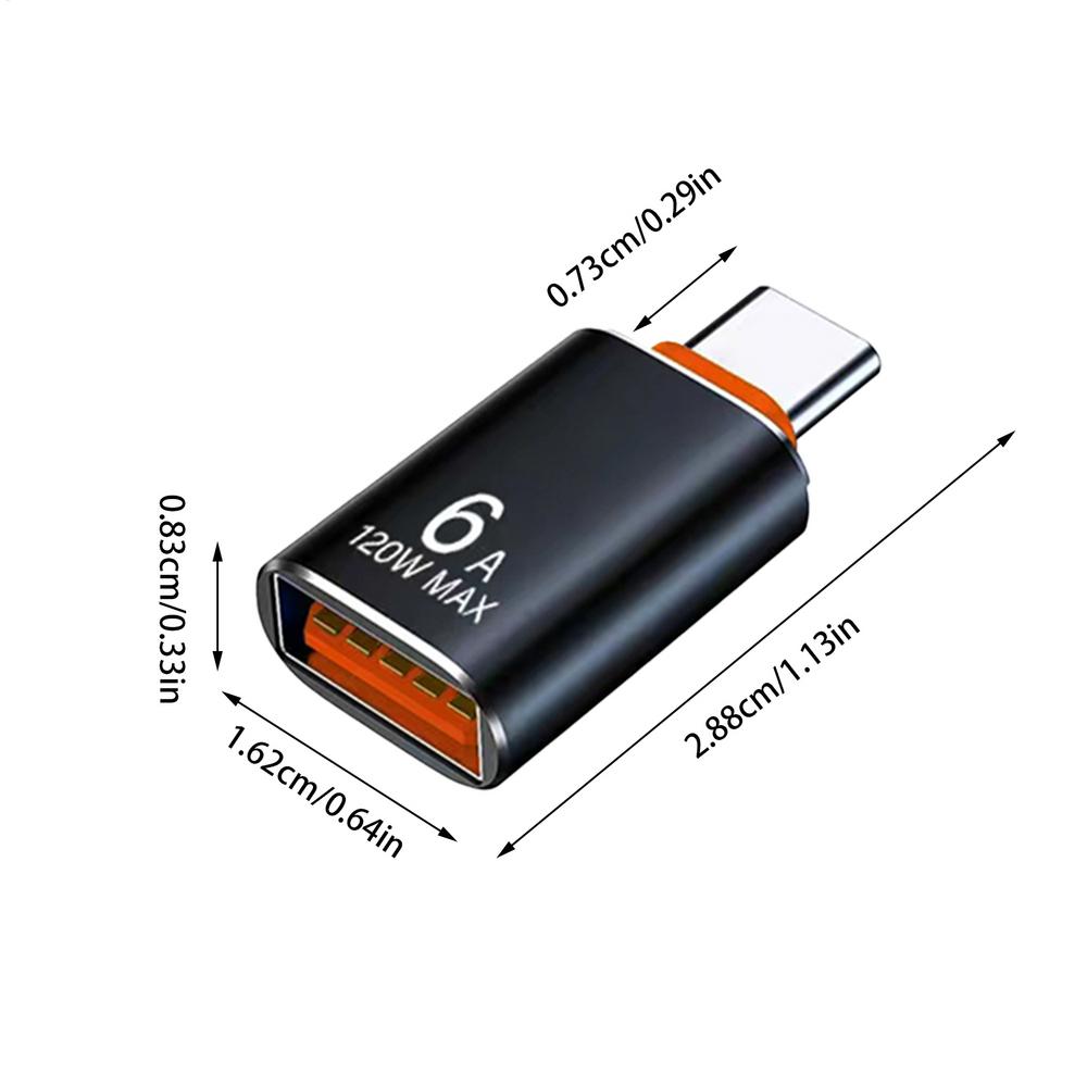 USB OTG Adapter Efficient USB C to USB Female Adapter USB C to USB 3.1 Adapter Compact Cell Phone OTG Adapters Type C Converter: black