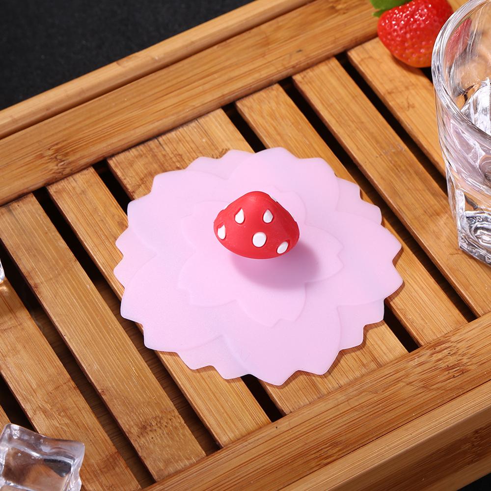 Reusable Cute Silicone Cup Cover Heat Resistant Sealed Leakproof Cups Lid Cute Anti-dust Bowl Tea Cup Lids Diameter 10cm