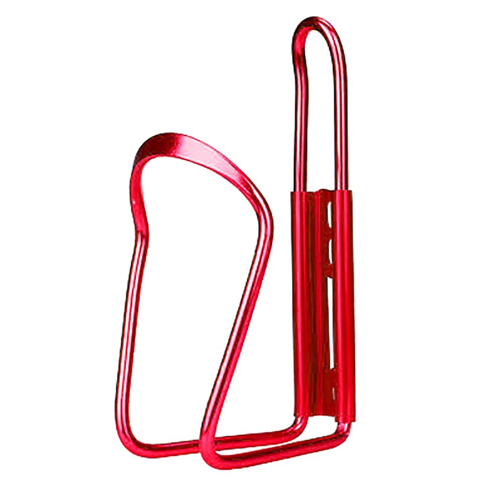 De aleación de aluminio de la bici bicicleta botella de agua taza Rack jaula soporte elástico ajustable bicicleta taza de bebida sostenedor de botella de agua: Rojo