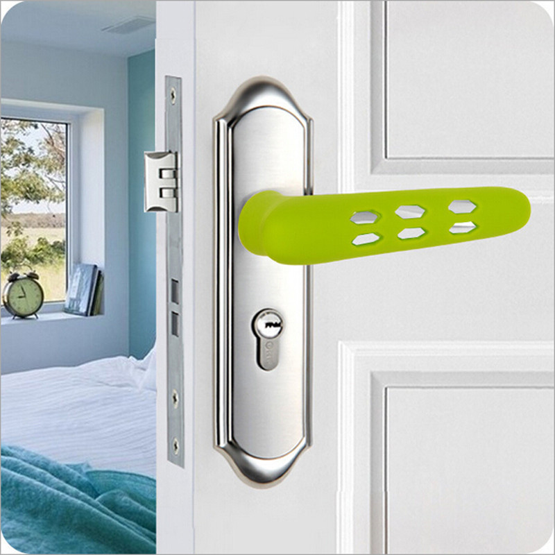 Le bouton de porte en Silicone souple couvre la poignée de porte de sécurité housse de protection pour la chambre de bébé éviter la Collision