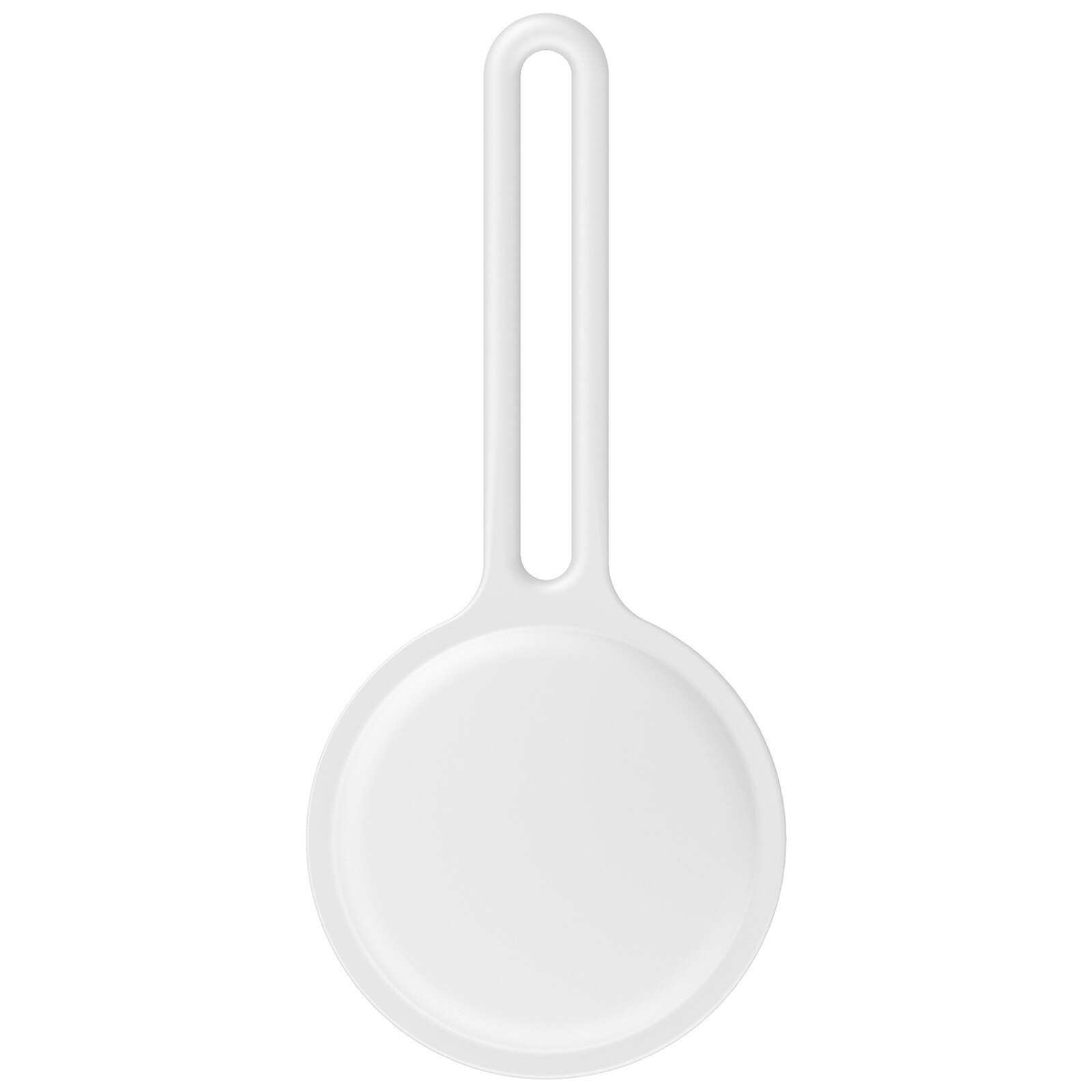 Porte-clé Apple Airtag en Silicone liquide, étui de protection Anti-perte pour dispositif de repérage Airtag Tracker: WHITE