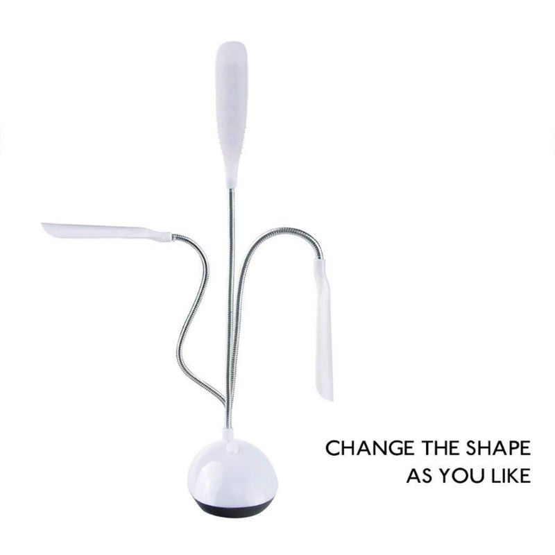 Batterie angetrieben Mini LED Schreibtisch Lampe 360 Grad Drehung Lesen Tisch Nacht Licht Y98E