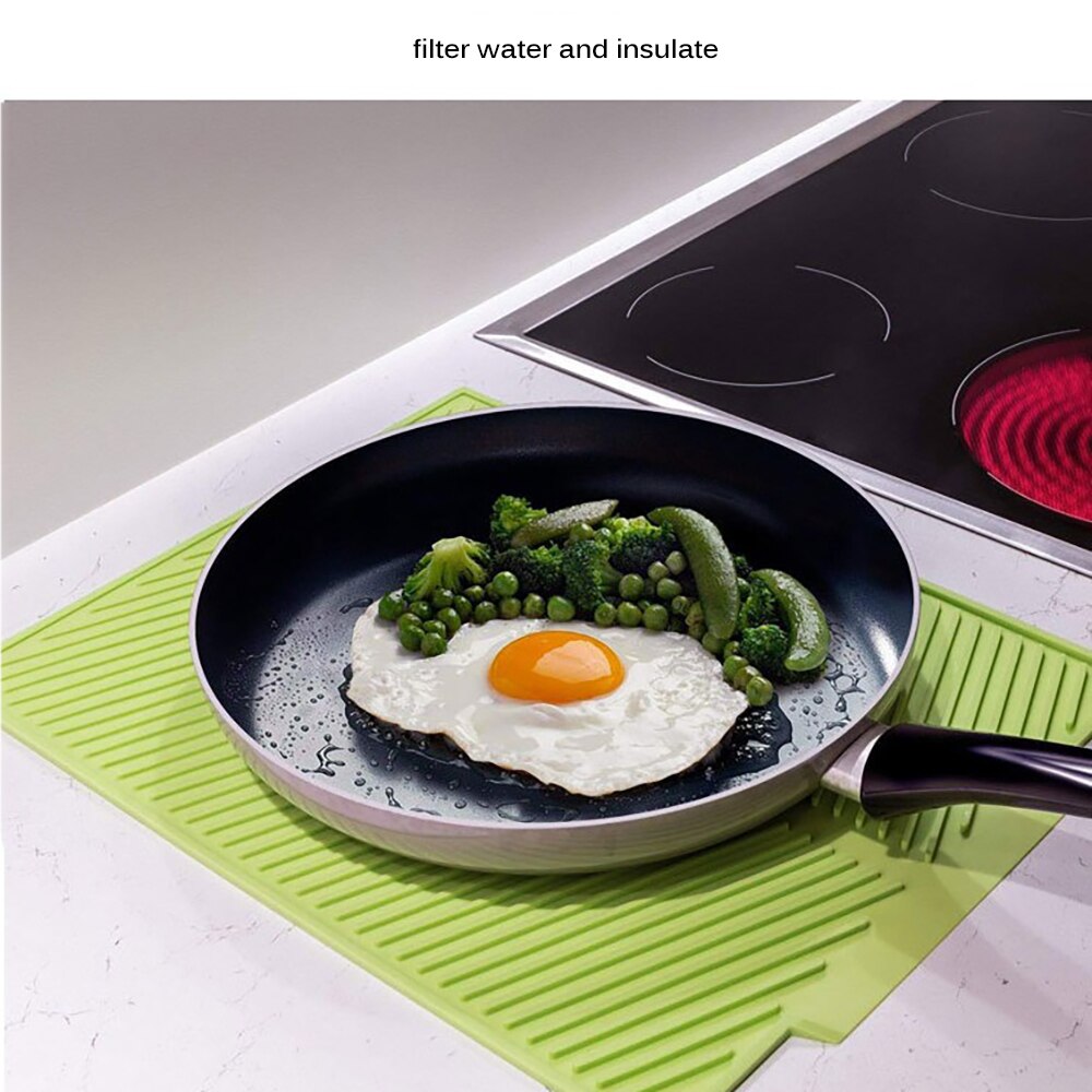 Drain Rack Kitchen Silicone Dish Drainer Tray Large Sink Drying Rack Worktop Organizer Drying Rack For Dishes Tableware