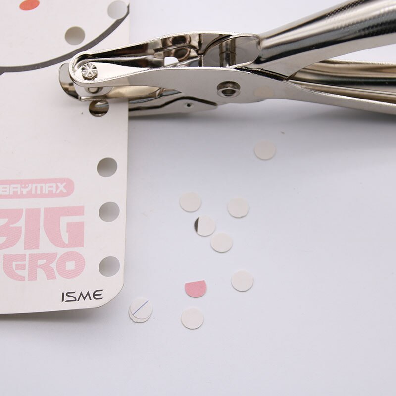 1pc School Office Metal Single Hole Puncher Hand Cut 8 Page Full Metal Material Information Binding Tool School Office Supplies