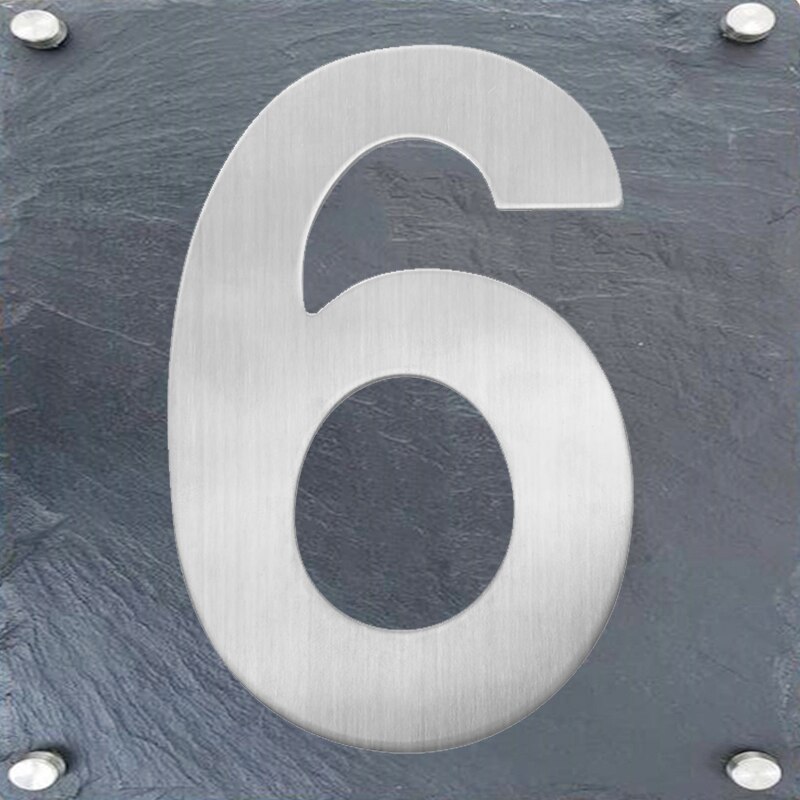 Signo de número de Casa de 15cm #0-9 Huisnummer Exterior plateado de 6 pulgadas, números de puerta, placa de números de dirección de Casa, números de Casa Exterior grandes: 45019SSXYD