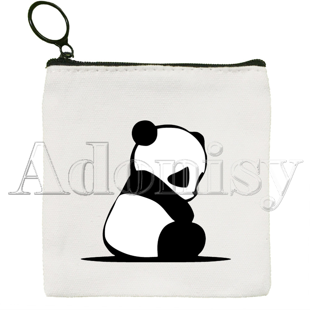 Panda Geldbörse Vintage Mini Brieftasche Ändern Pouch Haushalt Tragbare Schlüssel Karte Speicher Karte Tasche Zipper: C