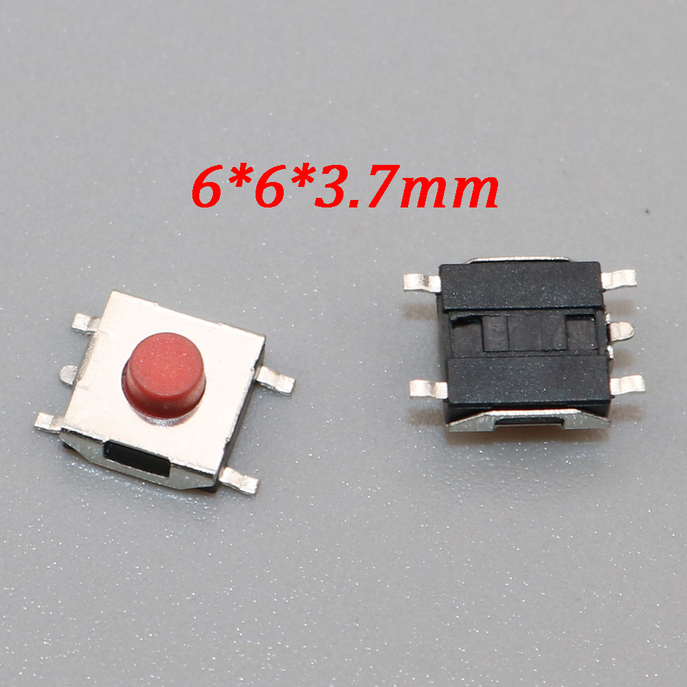 YuXi 10 Uds interruptor de botón táctil llaves de Control remoto de coche botón táctil Micro interruptor momentáneo SMD DIP 2*4 3*6 4*4 6*6: Naranja