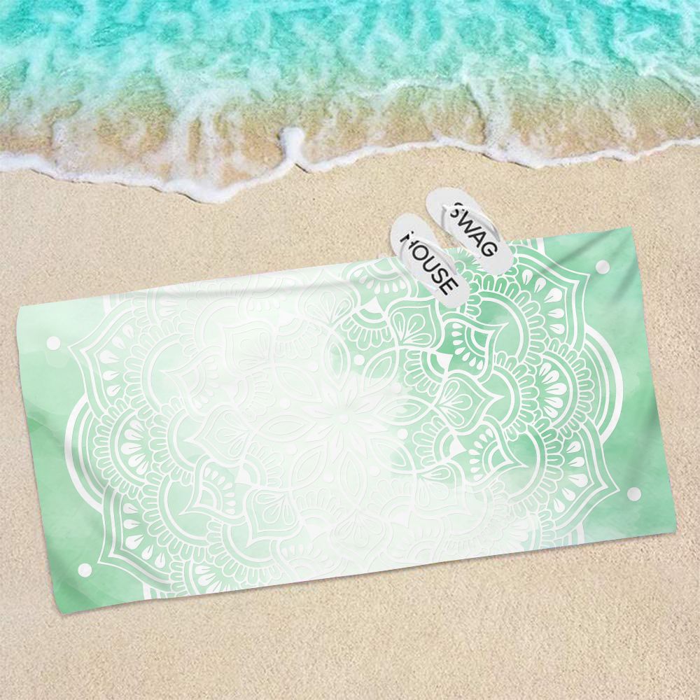 70*140 Boho Mandala Surf Poncho Microfiber Badhanddoek Strand Handdoeken Snel Droog Strand Mat Volwassen Strand Handdoeken Vrouwen bloemen Cover Ups: ST-XCMTL01-12