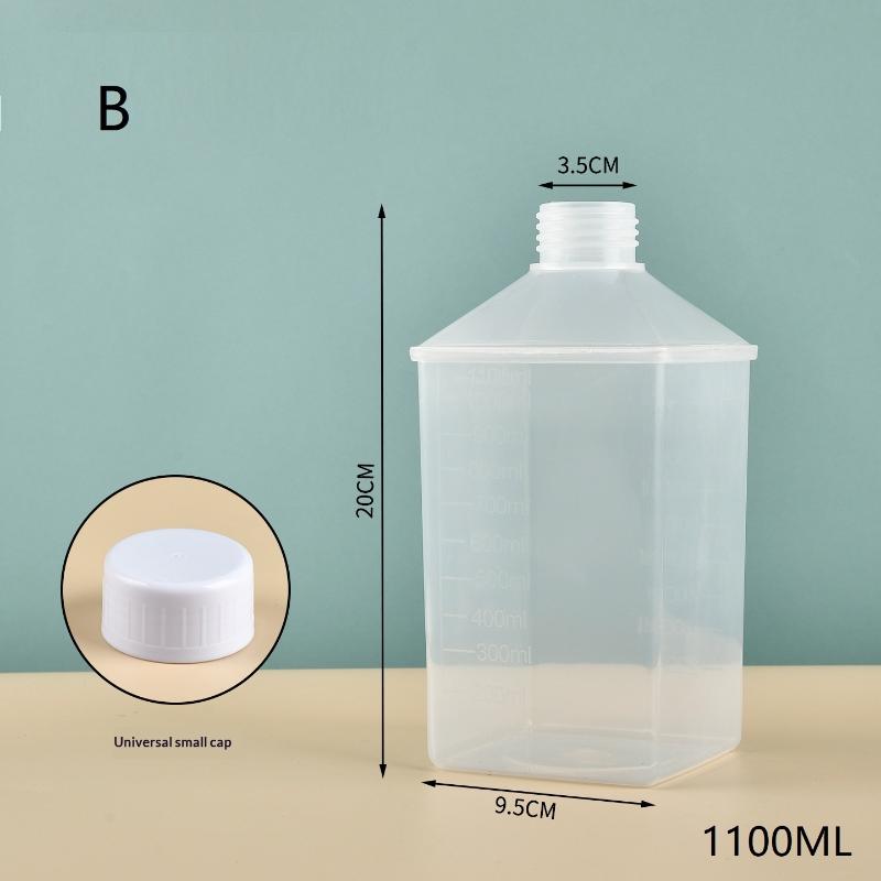 Siroopdispenser voor koffiebar Plastic siroop lege flessen Dispenserfles met deksel Keukencontainer Multifunctioneel: lichtgroen
