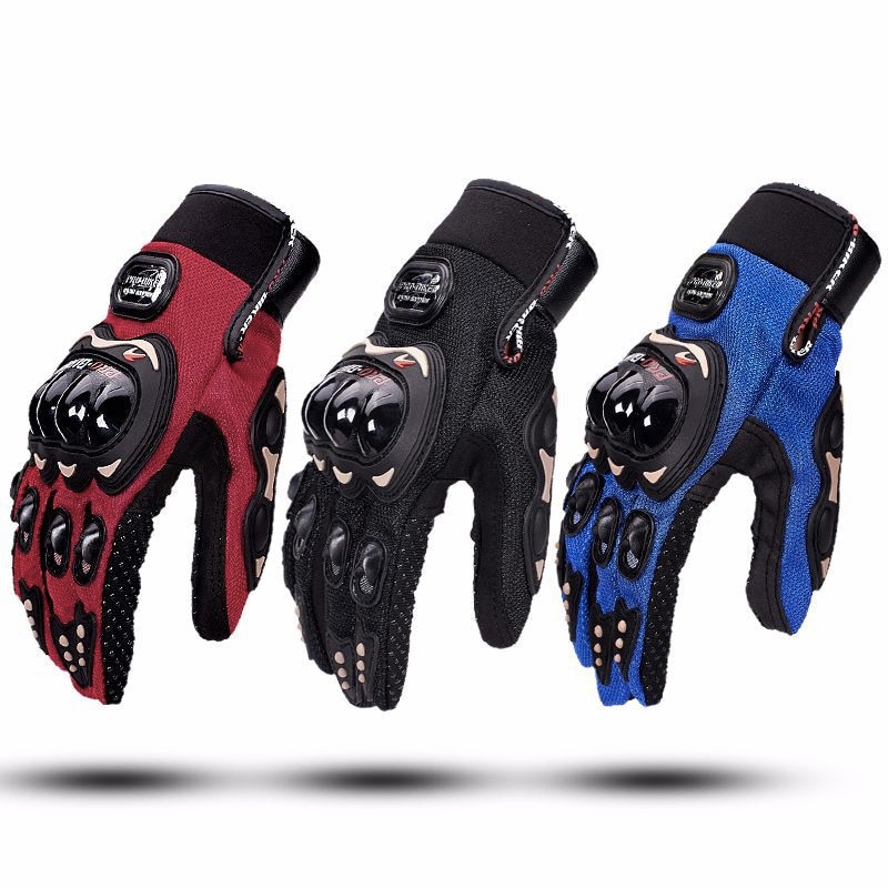 INBIKE, guantes de malla transpirable para motocicleta, pantalla táctil con almohadilla de Palma TPR, nudillo duro, negro, grande