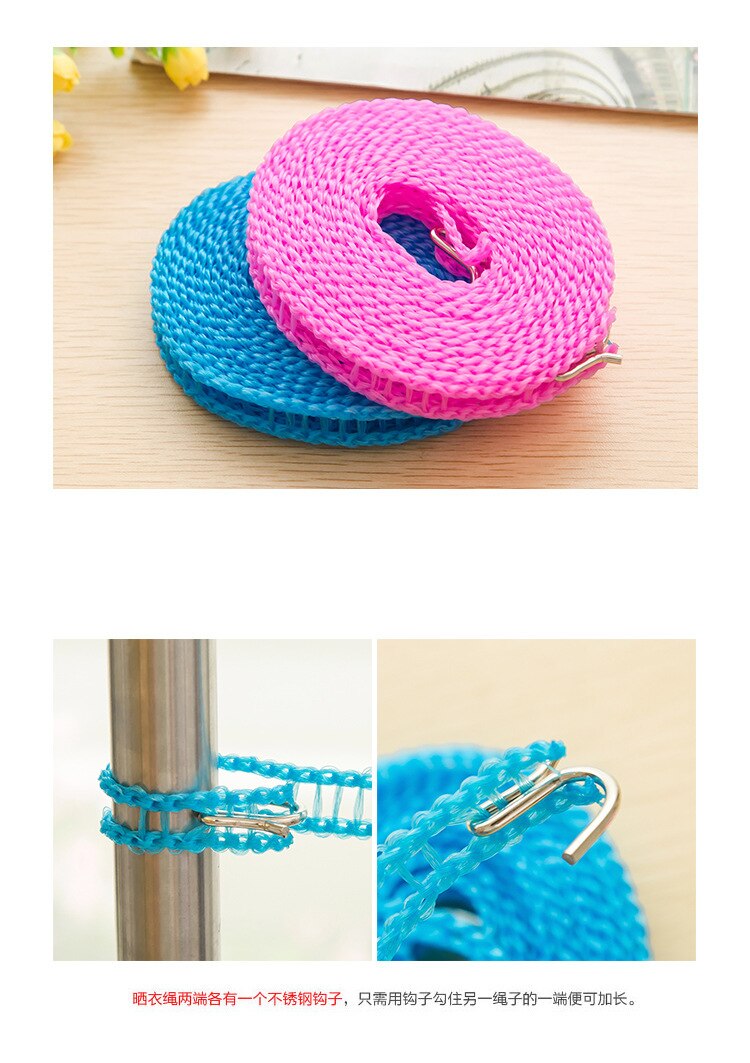 3m 5m halkfri vindtät klädstreck staket-typ klädsel torklina rese klädstreck