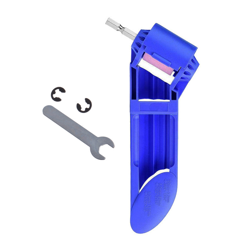 Afiador de broca portátil, rebolo de corindo, máquina de afiar broca torcida, 1 conjunto, 2.0-12.5mm: Marrom